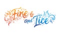 Dynamic Fire Ice Text Logo: Powerful Contrasting Elements Branding, vector design Generative AI Royalty Free Stock Photo