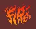 dynamic fire text illustration in vector format. The bold, flaming typography exudes intensity and energy, making it perfect for p