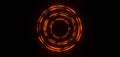 Dynamic Fire Texture Neon Circle Design with 3D Glowing Effects Royalty Free Stock Photo