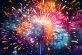 Dynamic fireworks display with multiple layers