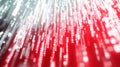 Dynamic flow of binary data streams in glowing red and white, representing futuristic technology, coding, and digital
