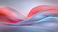 Dynamic flow, red and blue wave abstract art on gray background Royalty Free Stock Photo