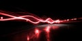 Dynamic Flow of Red Light Waves on a Dark Background Creating a Sense of Motion and Energy in Abstract Composition Royalty Free Stock Photo
