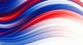 Dynamic flowing waves of red white and blue abstract fabric texture background Royalty Free Stock Photo
