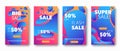 Dynamic Fluid Sale Banners. Sale Banner Template Design For Mobile Web Design Super Big Flash Sale Special Offer Modern Cover Broc