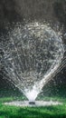 Dynamic fountain captures motion, splashing water in graceful arcs Royalty Free Stock Photo