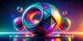 Dynamic Futuristic Colorful Shape Render Generative AI