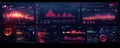 Dynamic futuristic dashboard visualizing data insights with interactive graphical elements Royalty Free Stock Photo