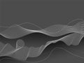 Dynamic futuristic digital flowing wave particles abstract.