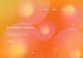 Dynamic futuristic modern background for landing page template. Vector eps 10. Gradient multicolor motion mesh orange colors theme