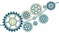 Dynamic Gear System with Abstract Lines, vector design Generative AI Royalty Free Stock Photo