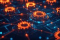 Dynamic Gears and Circuitry: Futuristic Tech Design
