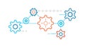 Dynamic Gears and Connectivity Network, vector design Generative AI Royalty Free Stock Photo