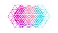 Dynamic Geometric Abstraction: Vibrant Pink and Blue Pattern, vector design Generative AI Royalty Free Stock Photo