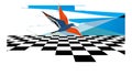 Dynamic Geometric Bird: Abstract Design on Chessboard, vector design Generative AI Royalty Free Stock Photo