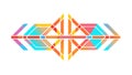 Dynamic Geometric Pattern with Intersecting Shapes and Lines, vector design Generative AI Royalty Free Stock Photo