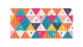 Dynamic Geometric Pattern: Modern Abstract and Colorful Design, vector design Generative AI Royalty Free Stock Photo