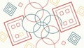 Dynamic Geometric Pattern Overlapping Squares Design, vector design Generative AI Royalty Free Stock Photo