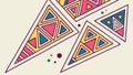Dynamic geometric pattern with triangles. Modern abstract background, vector design Generative AI Royalty Free Stock Photo