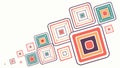 Dynamic Geometric Squares Abstract Pattern Background, vector design Generative AI Royalty Free Stock Photo