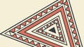 Dynamic Geometric Triangle Pattern, Abstract Tribal Border Element, vector design Generative AI Royalty Free Stock Photo