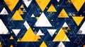 Dynamic Geometric Triangle Pattern with Grunge Texture Royalty Free Stock Photo