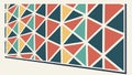 Dynamic Geometric Triangle Wall, Modern Facade Pattern, vector design Generative AI Royalty Free Stock Photo