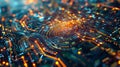 Dynamic geospatial data visualization a stunning high tech background with vibrant patterns