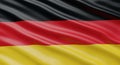 Dynamic Germany Flag Motion for National Events Royalty Free Stock Photo