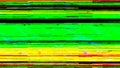 Dynamic glich video, bad tv signal of color display, 3d render computer generated background