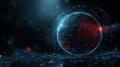 Dynamic global network visualizing data connections abstract technology digital environment futuristic concept