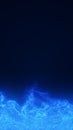 Dynamic glowing blue energy waves rising from the bottom, forming a bright electric abstract texture Royalty Free Stock Photo