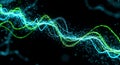 Dynamic glowing digital waves abstract technology stream Royalty Free Stock Photo