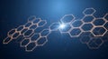 Secure hexagonal network structure offering digital technology innovation for business professionals and futuristic design. Royalty Free Stock Photo