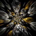 Dynamic Gold and Silver Metallic Sphere Burst Royalty Free Stock Photo
