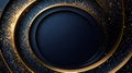 Dynamic gold spiral animation digital art abstract background dark environment creative concept for