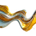 Dynamic Golden Silver Flow Metallic Liquid Waves Sparkling Particles Elegant Fluid Art Background Design Royalty Free Stock Photo