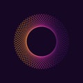 Dynamic gradient circle shape.