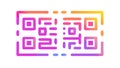 Dynamic Gradient QR Code Array Vector for Digital Information Flow, vector design Generative AI Royalty Free Stock Photo