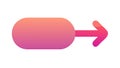 Dynamic Gradient Right Arrow, Modern UI Navigation Icon, vector design Generative AI Royalty Free Stock Photo