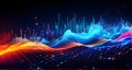 dynamic graph with fluctuating data points in vibrant colors