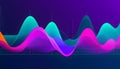 dynamic graph with fluctuating data points in vibrant colors