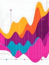 dynamic graph with fluctuating data points in vibrant colors
