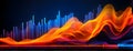 dynamic graph with fluctuating data points in vibrant colors