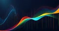 dynamic graph with fluctuating data points in vibrant colors