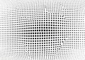 Abstract black and white halftone pattern with wavy distortion effect Royalty Free Stock Photo