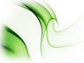Dynamic green abstract background on white