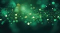 dynamic green bokeh background