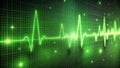 Dynamic Green Digital Heartbeat Graph with Luminous Effects An Abstract Visual Representation of Vital Signs and Royalty Free Stock Photo