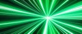 Dynamic green light burst creating an abstract futuristic background